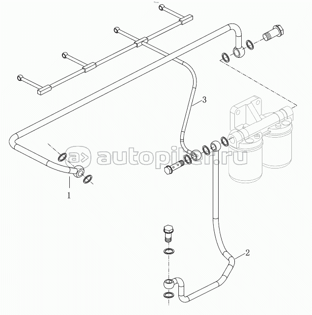 Fuel Low Pressure Pipes Installation Assy