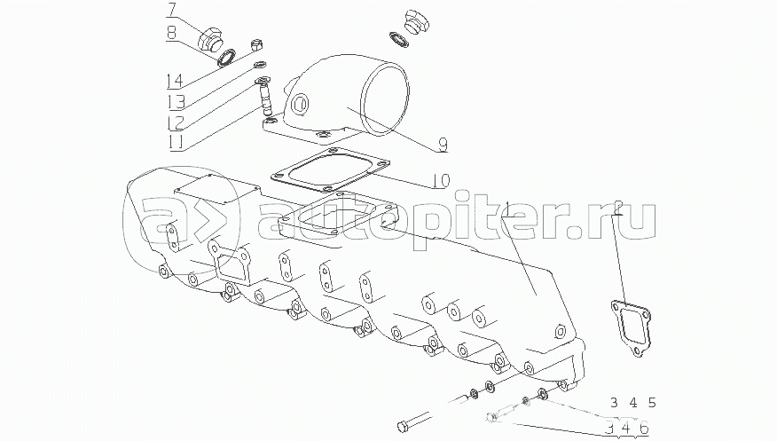 L30L2-1008100/04, L330A-1008500/02 Части всасывающего трубопровода и части соеденительного патрубка