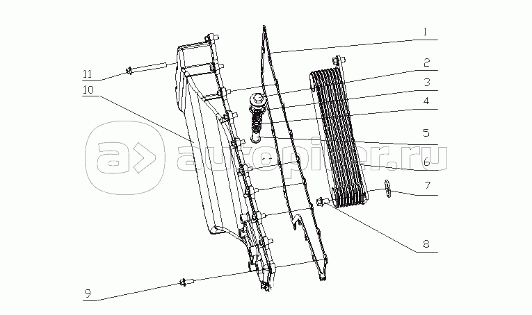 M6600-1013000 Крышка масляного охладителя в сборе