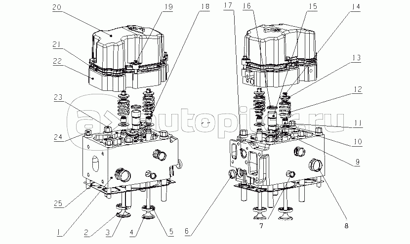 M6000-1003000 Головка цилиндров и крышка головки цилиндров в сборе