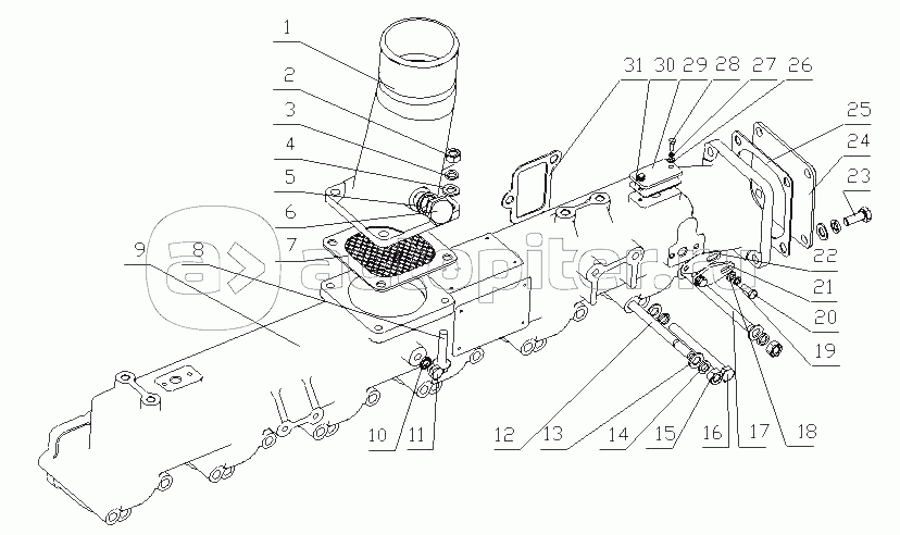 M6100-1008100, M43D1-1008500 Сборочный узел впускного коллектора