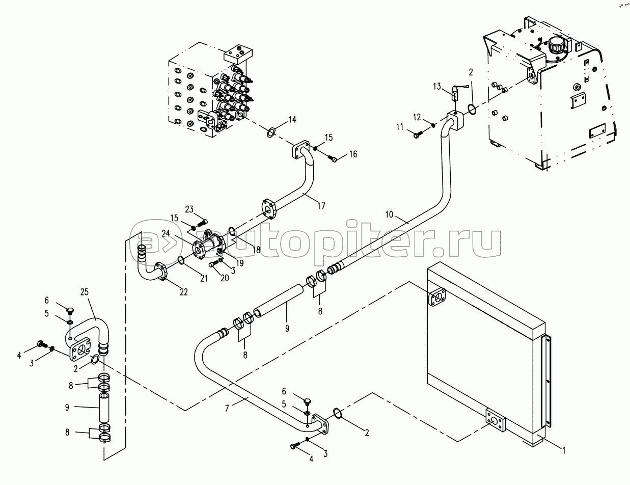HYDRAULIC SYSTEM FOR PLATFORM 3 (APPLY TO 870B,870C,870DTYPE,TOSHIBA SYSTEM)