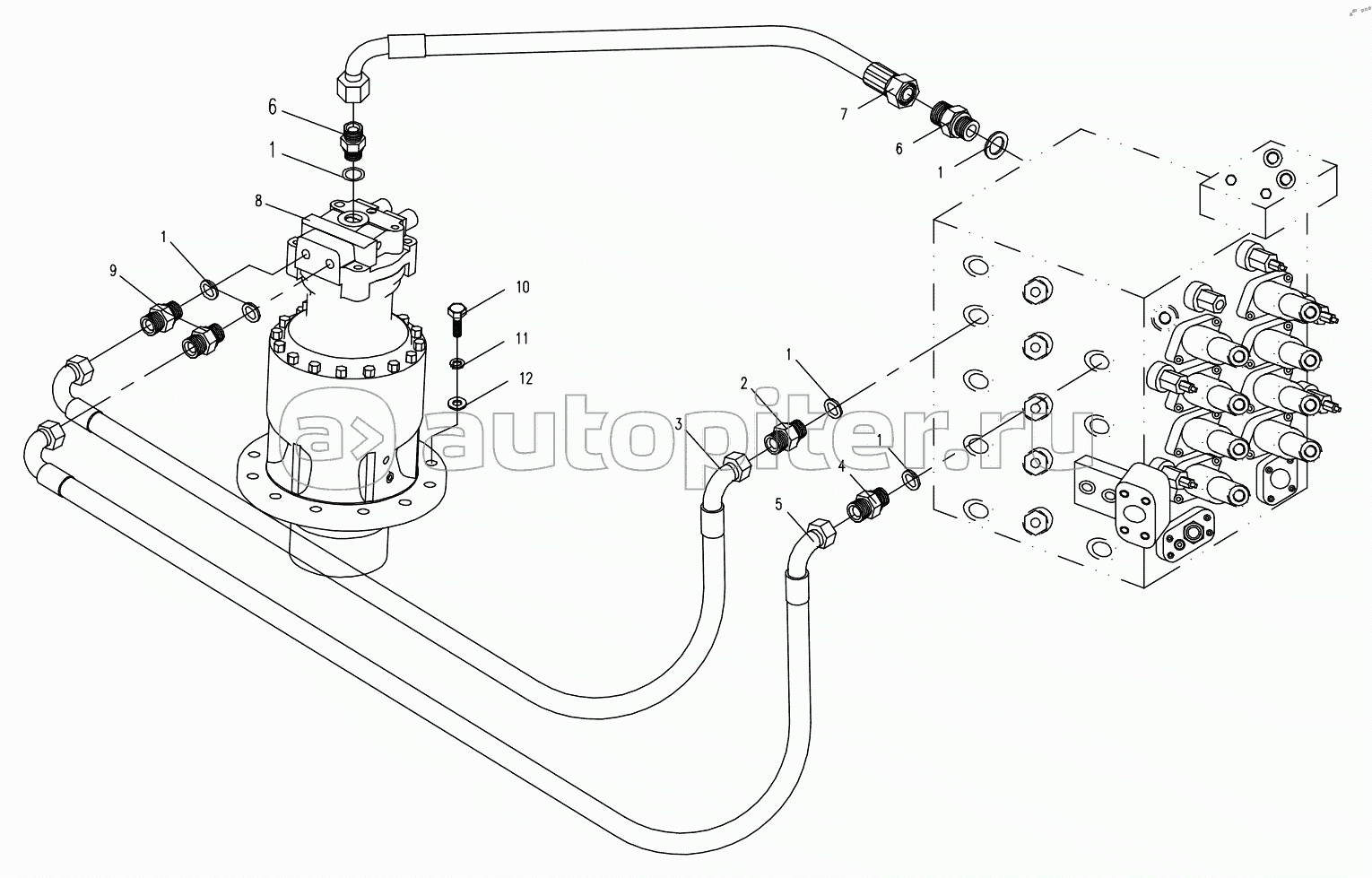 HYDRAULIC SYSTEM FOR PLATFORM 4 (APPLY TO 870B,870C,870D TYPE,TOSHIBA SYSTEM)