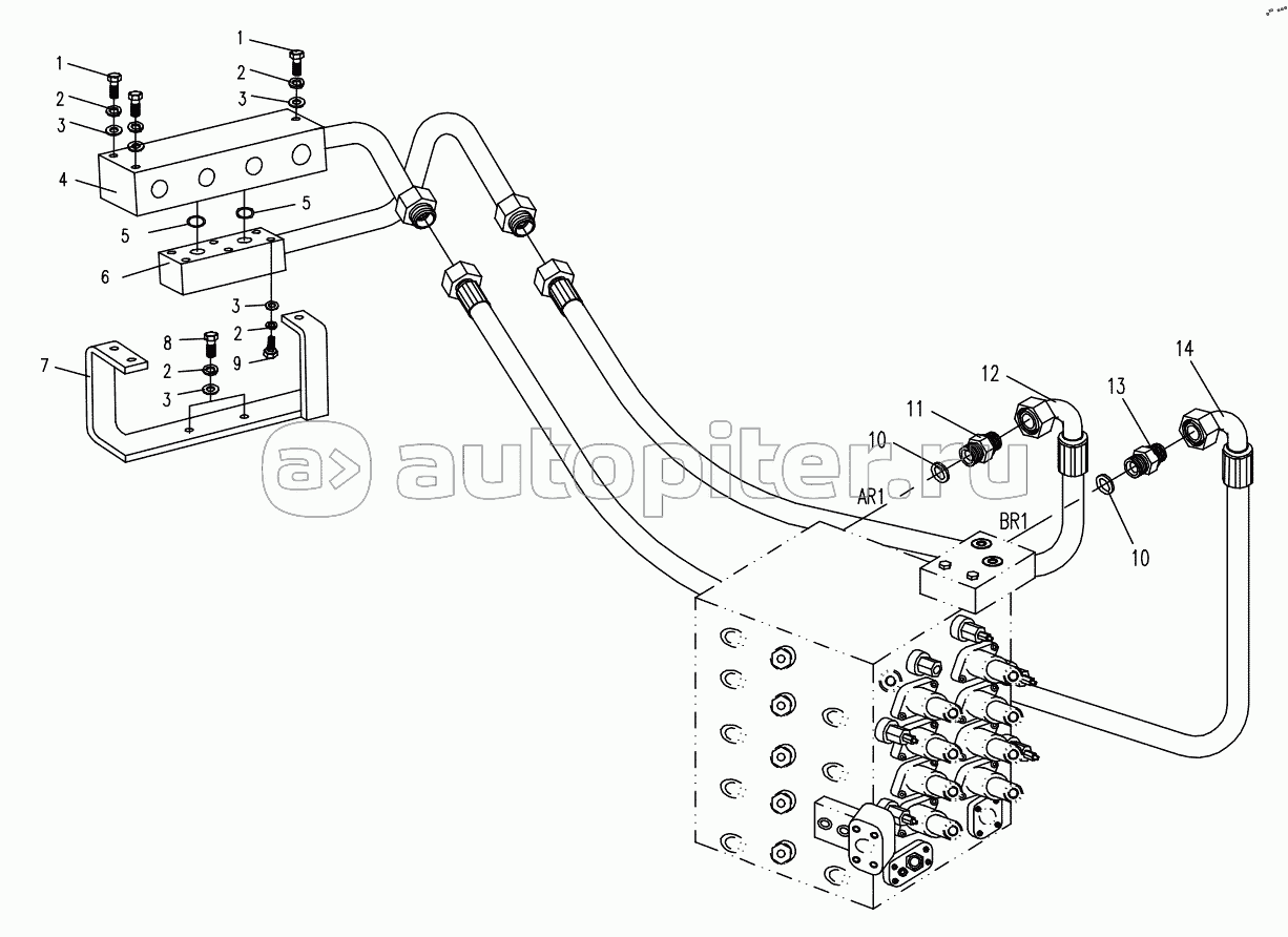 HYDRAULIC SYSTEM FOR PLATFORM 6 (APPLY TO 870B,870C,870D TYPE,TOSHIBA SYSTEM)