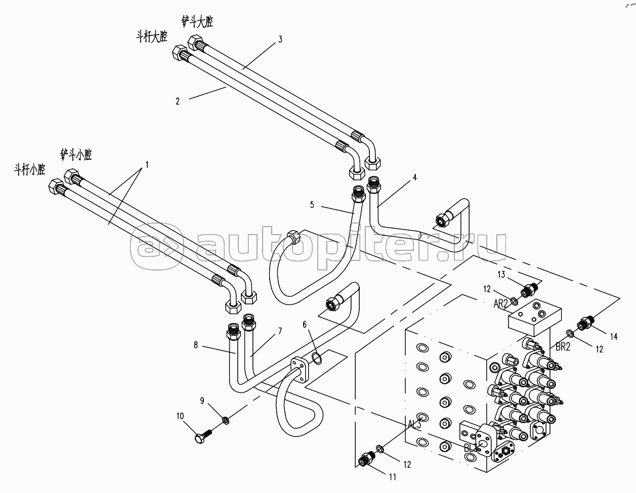 HYDRAULIC SYSTEM FOR PLATFORM 7 (APPLY TO 870B,870C,870D TYPE,TOSHIBA SYSTEM)