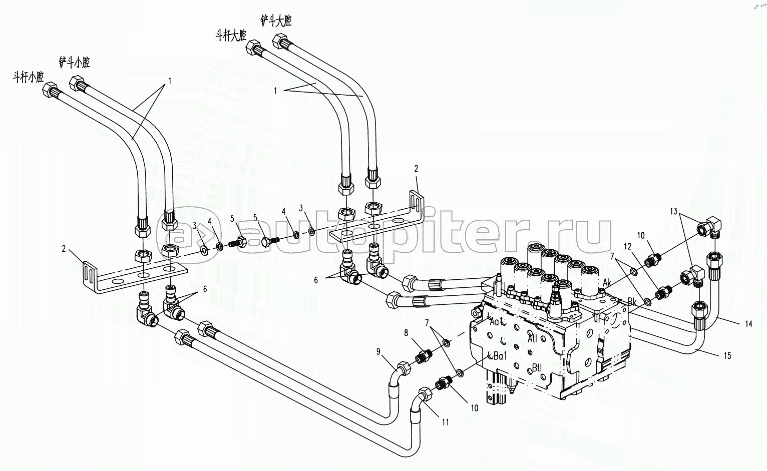 HYDRAULIC SYSTEM FOR PLATFORM 7 (APPLY TO 870B,870C,870D TYPE,COREA SYSTEM)