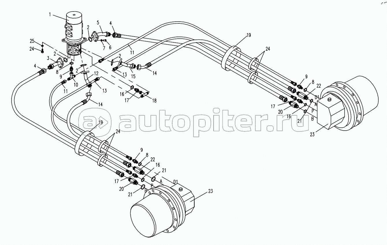HYDRAULIC SYSTEM FOR CHASSIS 1 (APPLY TO 870C TYPE,COREA SYSTEM,DOZER EQUIPMENT)