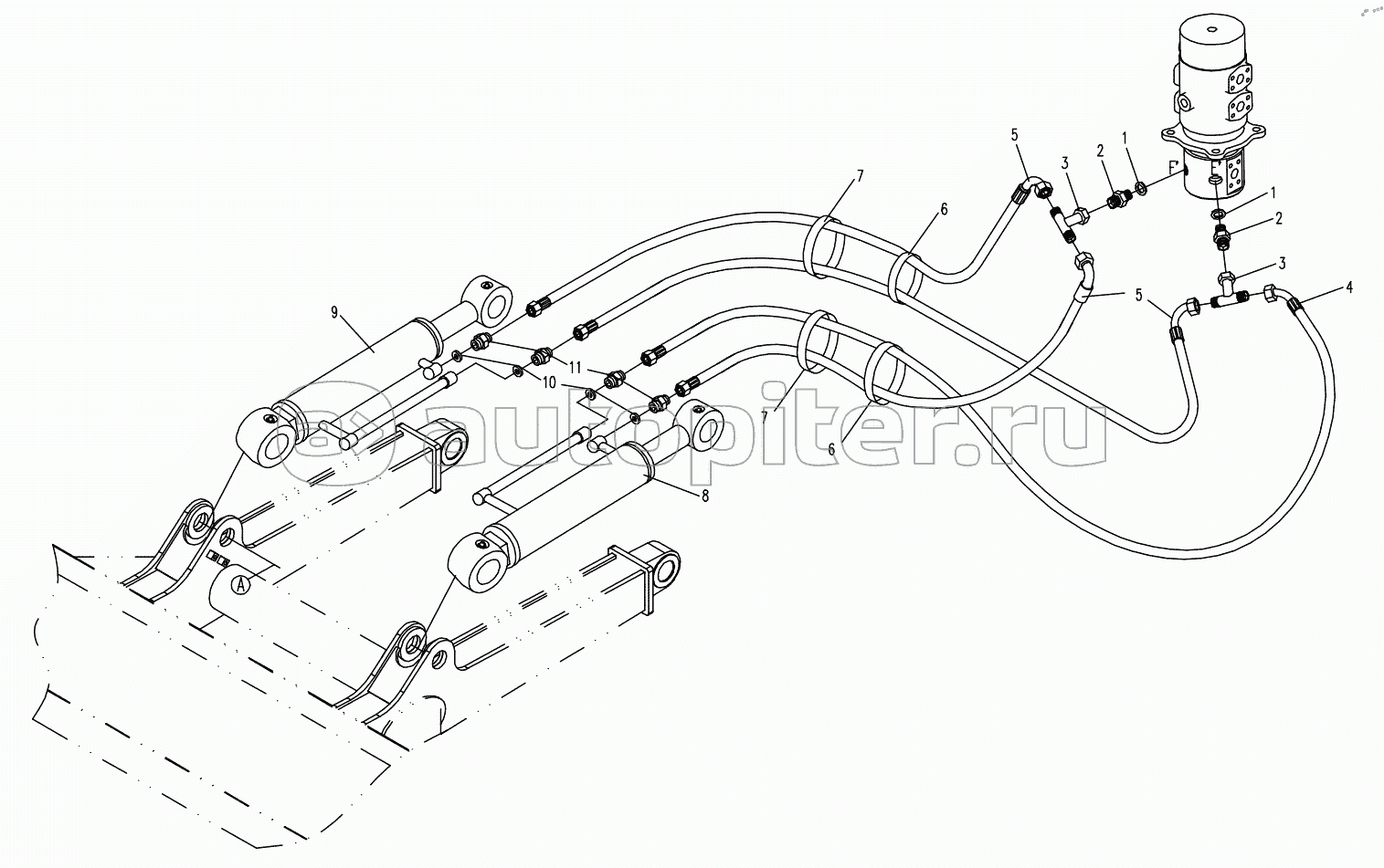 HYDRAULIC SYSTEM FOR CHASSIS 2 (APPLY TO 870C TYPE,COREA SYSTEM,DOZER EQUIPMENT)