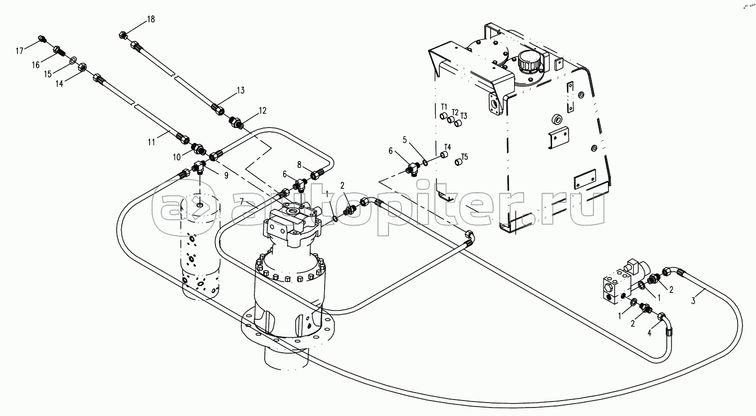 HYDRAULIC SYSTEM FOR PILOT PART 5 (APPLY TO 870B,870C TYPE,TOSHIBA SYSTEM)
