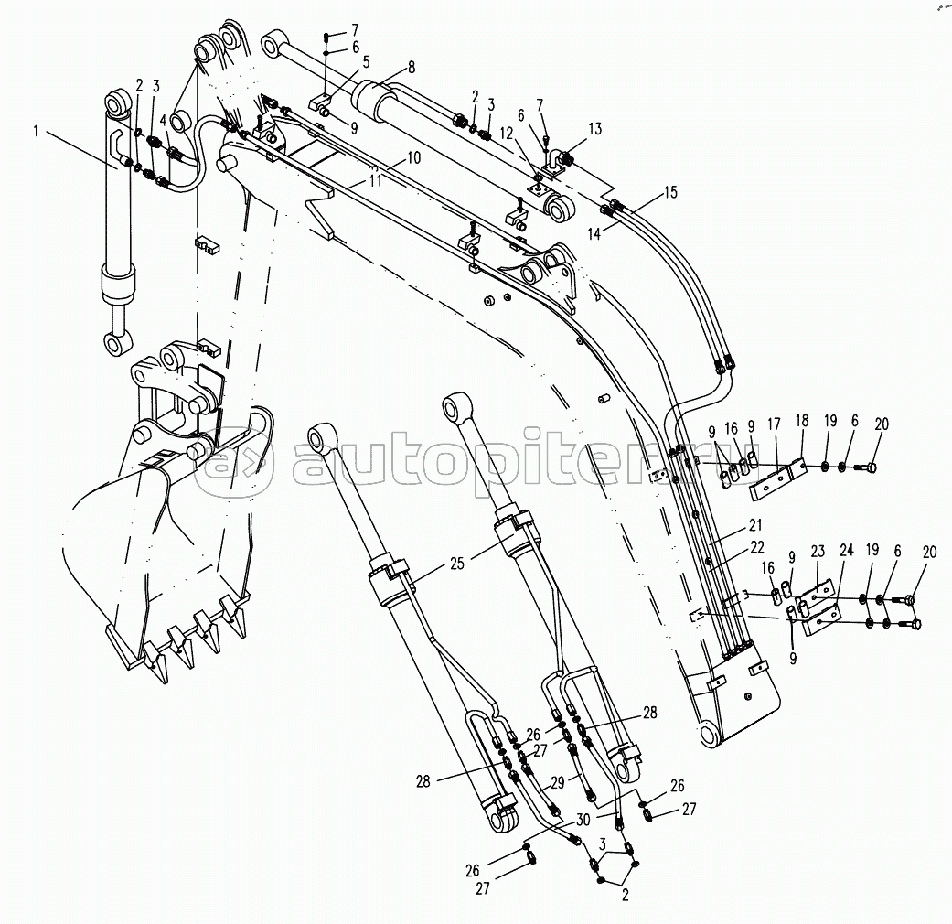HYDRAULIC SYSTEM FOR WORKING EQUIPMENT 1 (APPLY TO 870B,870C,870D TYPE,TOSHIBA SYSTEM)