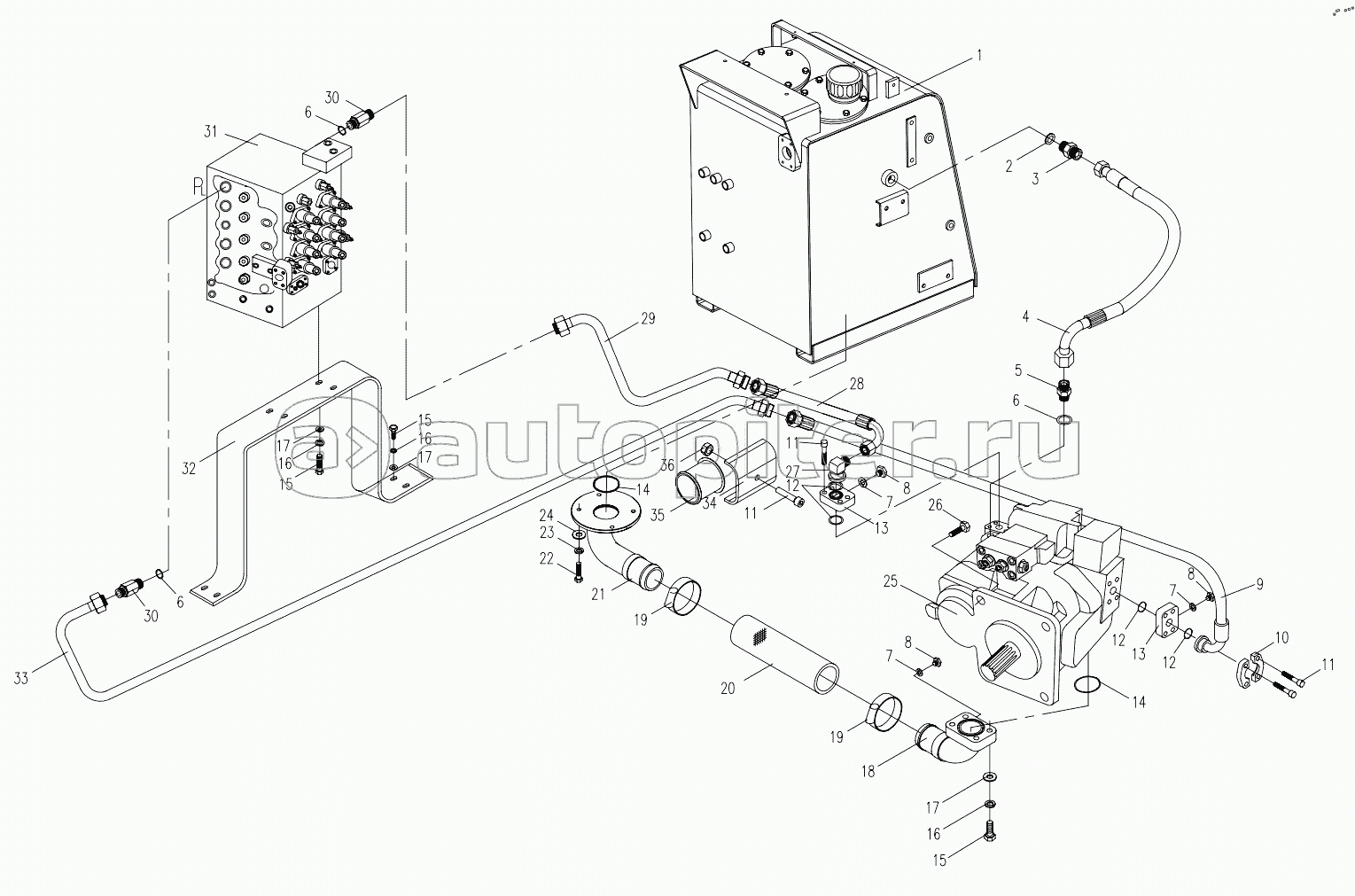 HYDRAULIC SYSTEM FOR PLATFORM 2 (APPLY TO 870F15 TYPE)