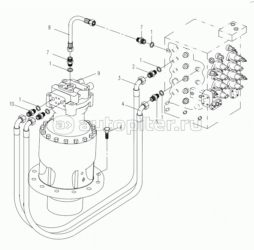 HYDRAULIC SYSTEM FOR PLATFORM 4 (APPLY TO 870F15 TYPE)