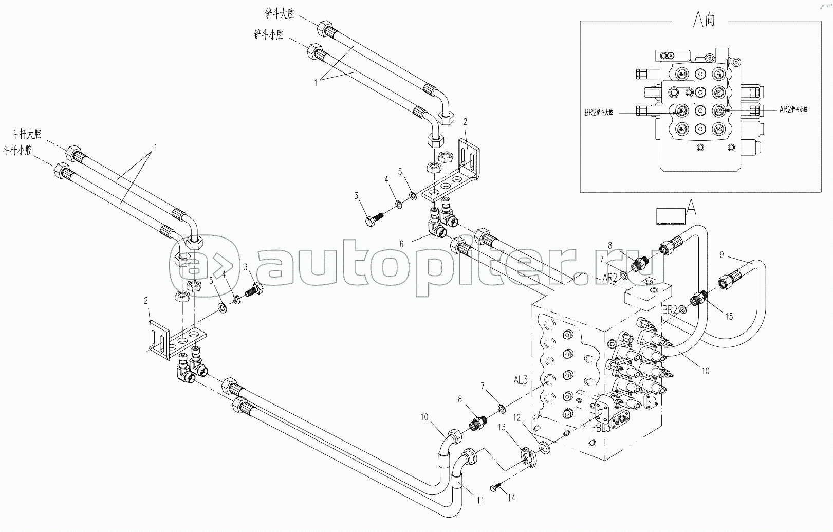 HYDRAULIC SYSTEM FOR PLATFORM 7 (APPLY TO 870F15 TYPE)