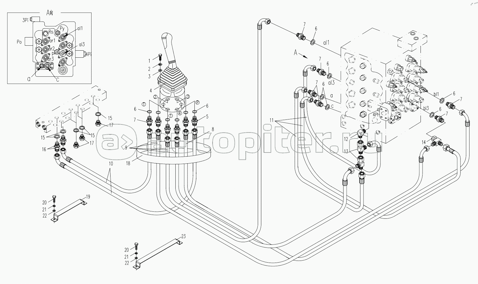 HYDRAULIC SYSTEM-SPEEDUP PILOT VALVE CORTROL (APPLY TO 870F15 TYPE)
