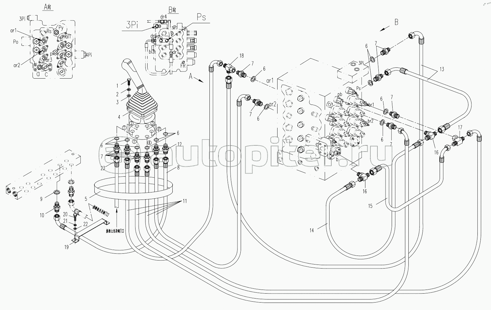 HYDRAULIC SYSTEM-SPEEDUP PILOT VALVE CORTROL (APPLY TO 870F15 TYPE)
