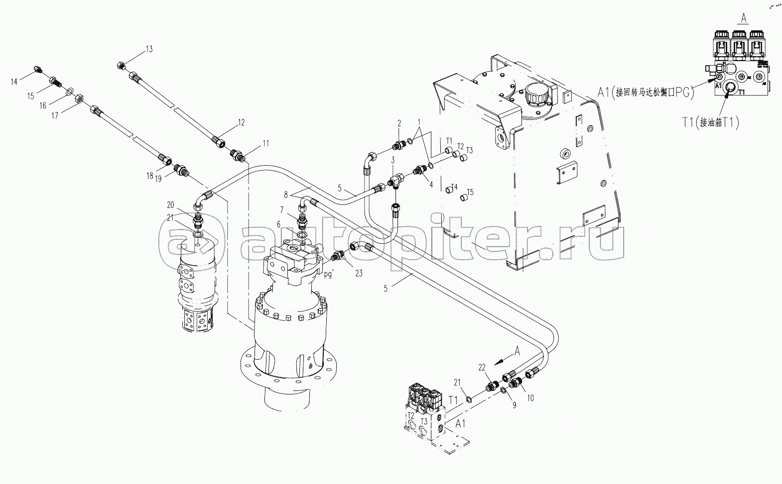 HYDRAULIC SYSTEM-SPEEDUP PILOT VALVE CORTROL (APPLY TO 870F15 TYPE)