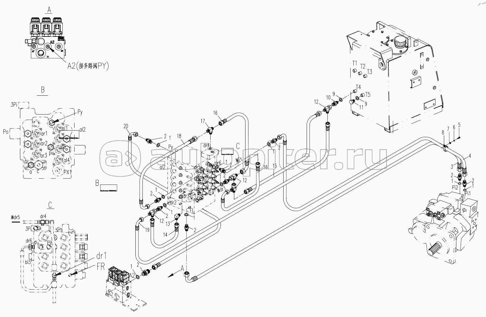 HYDRAULIC SYSTEM-SPEEDUP PILOT VALVE CORTROL (APPLY TO 870F15 TYP