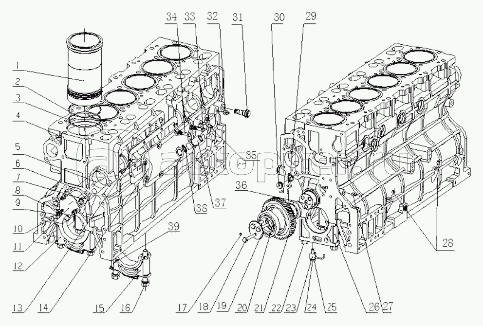 J8AG1-1002000/01 Cylinder Block Assembly