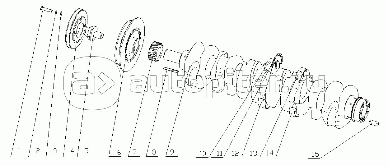 J8004-1005000/01 Crankshaft Vibration Damper Assembly