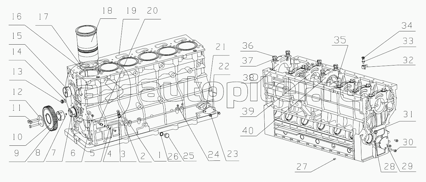 J01QA-1002000/02 Cylinder Block Assembly