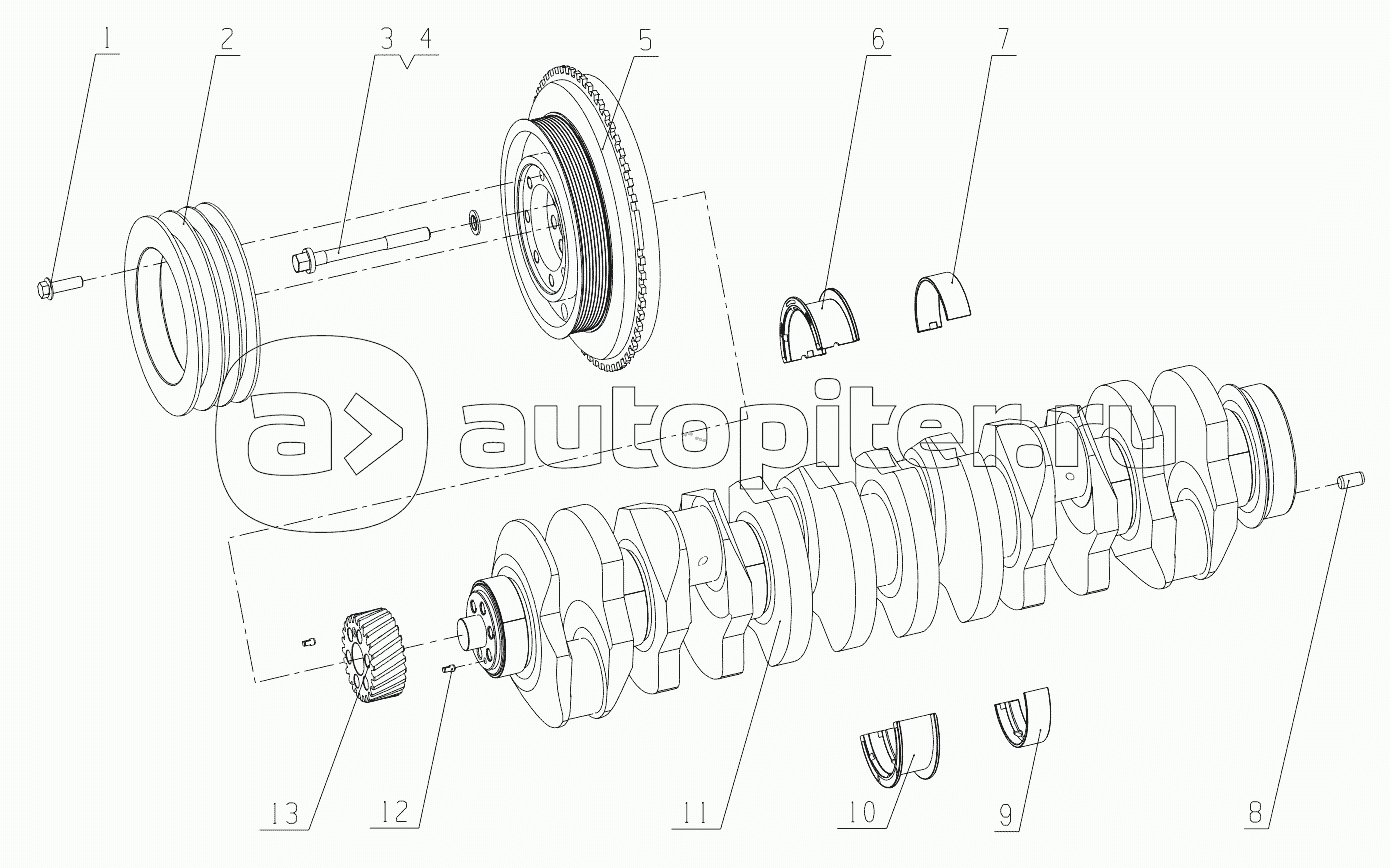 J6000-1005000/02 Crankshaft Vibration Damper Assembly