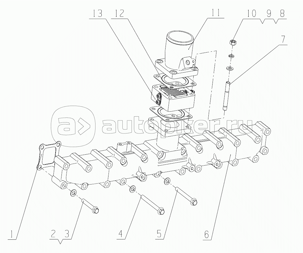 J5R00-1008100/06 Intake Manifold Parts AND J5J9A-1008500/01 Intake Connecting Pipe Parts
