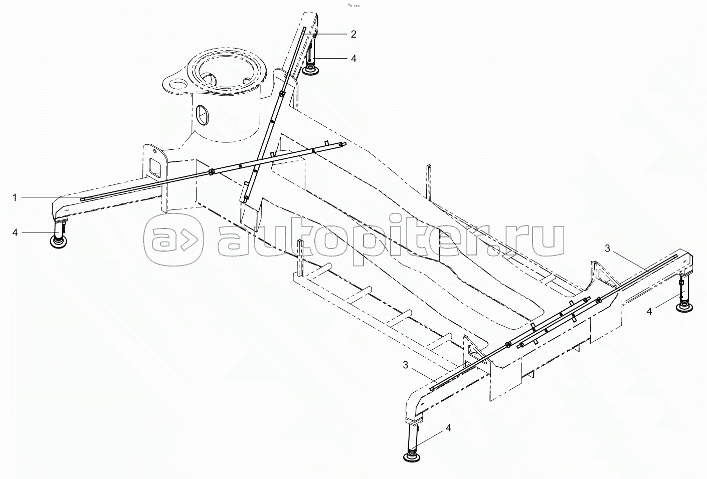 Outrigger cylinder assembly 001615404A0000000