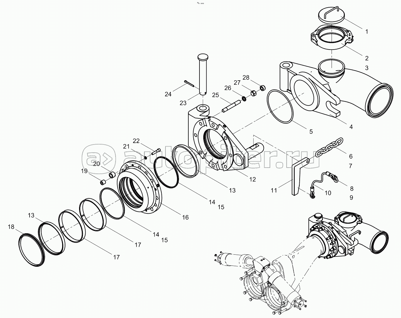 Distribution valve assembly 001690201A0000000