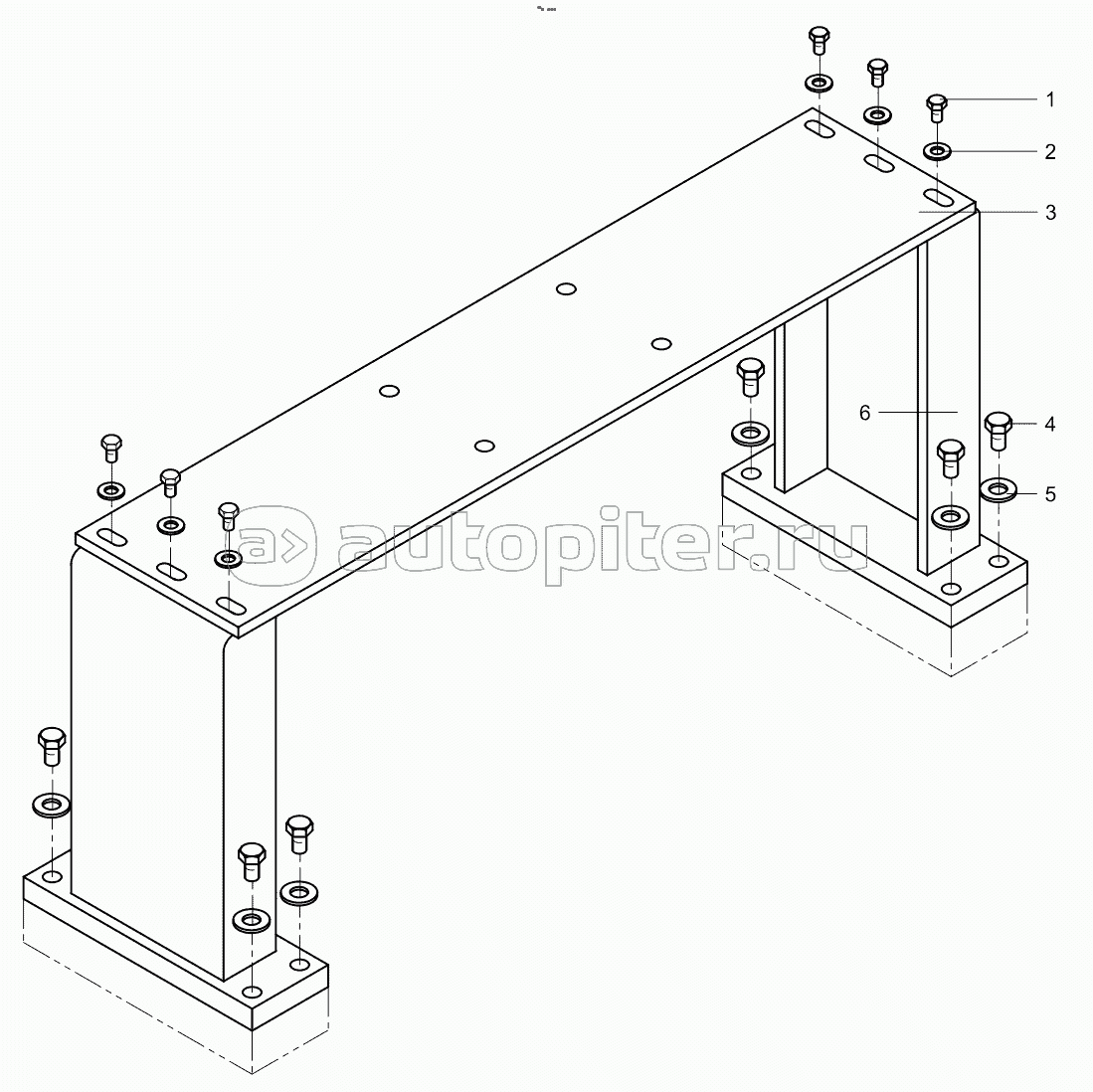Main valve block mounting frame 001615418A0002000