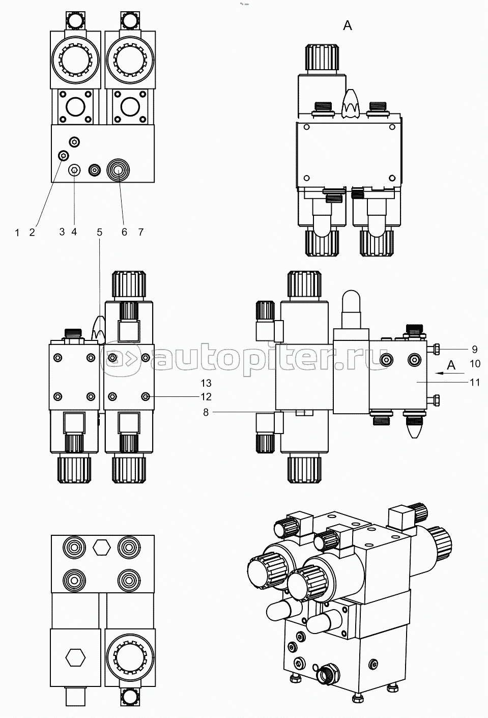 Mixing and cleaning valve set 001607220A0010000