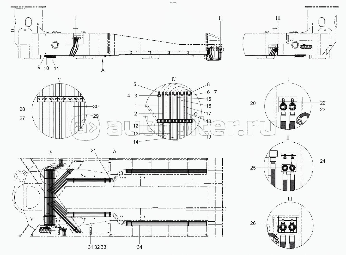 Chassis layout diagram 001615457A0000000