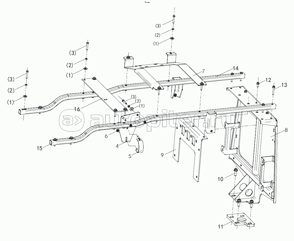 015723084LB040000 Engine accessories bracket assembly