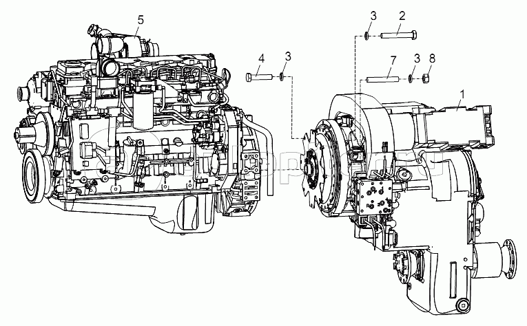 TRANSMISSION AND ENGINE PRE-ASSEMBLY D00757911700210000Y