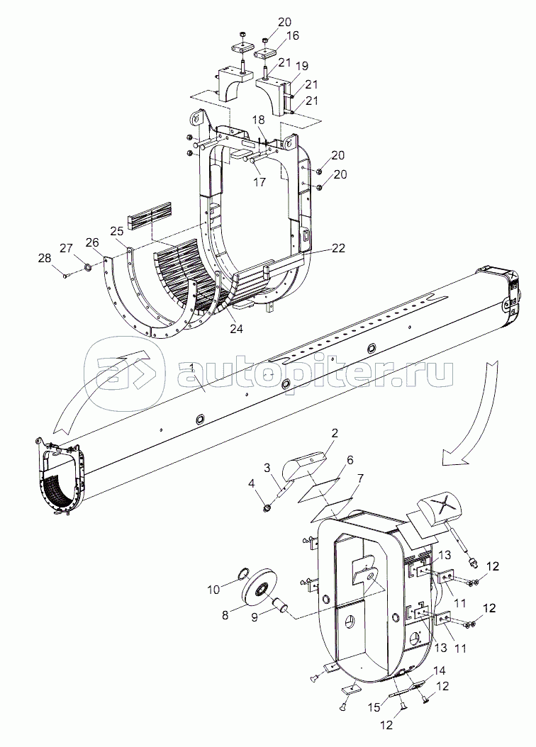 TELESCOPIC BOOM SECTION 2 ASSY D00631178710000000Y