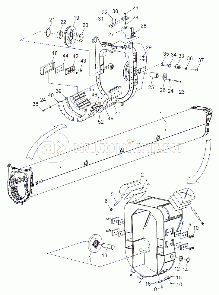 TELESCOPIC BOOM SECTION 3 ASSY D00631178810000000Y