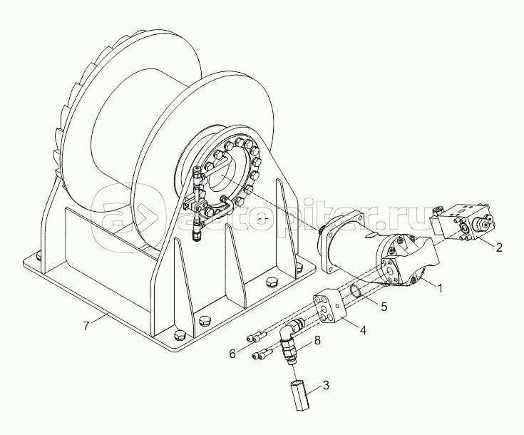 DERRICKING MOTOR+BALANCE VALVE D00663112000200000Y