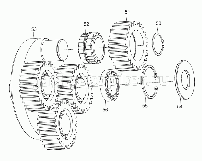 DERRICKING REDUCER (SECONDARY PLANET CARRIER ASSY.) D1030201321_100014Y