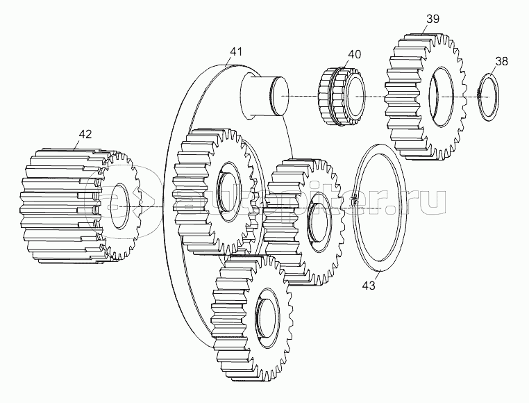 TRAVELING REDUCER (SECONDARY PLANET CARRIER ASSY.) D1030200733_100014Y