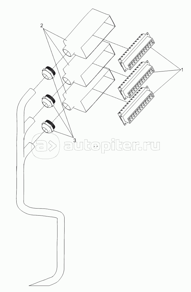 WIRE HARNESS OF OPERATOR'S CAB ON SLEWING TABLE D00663116300250001Y