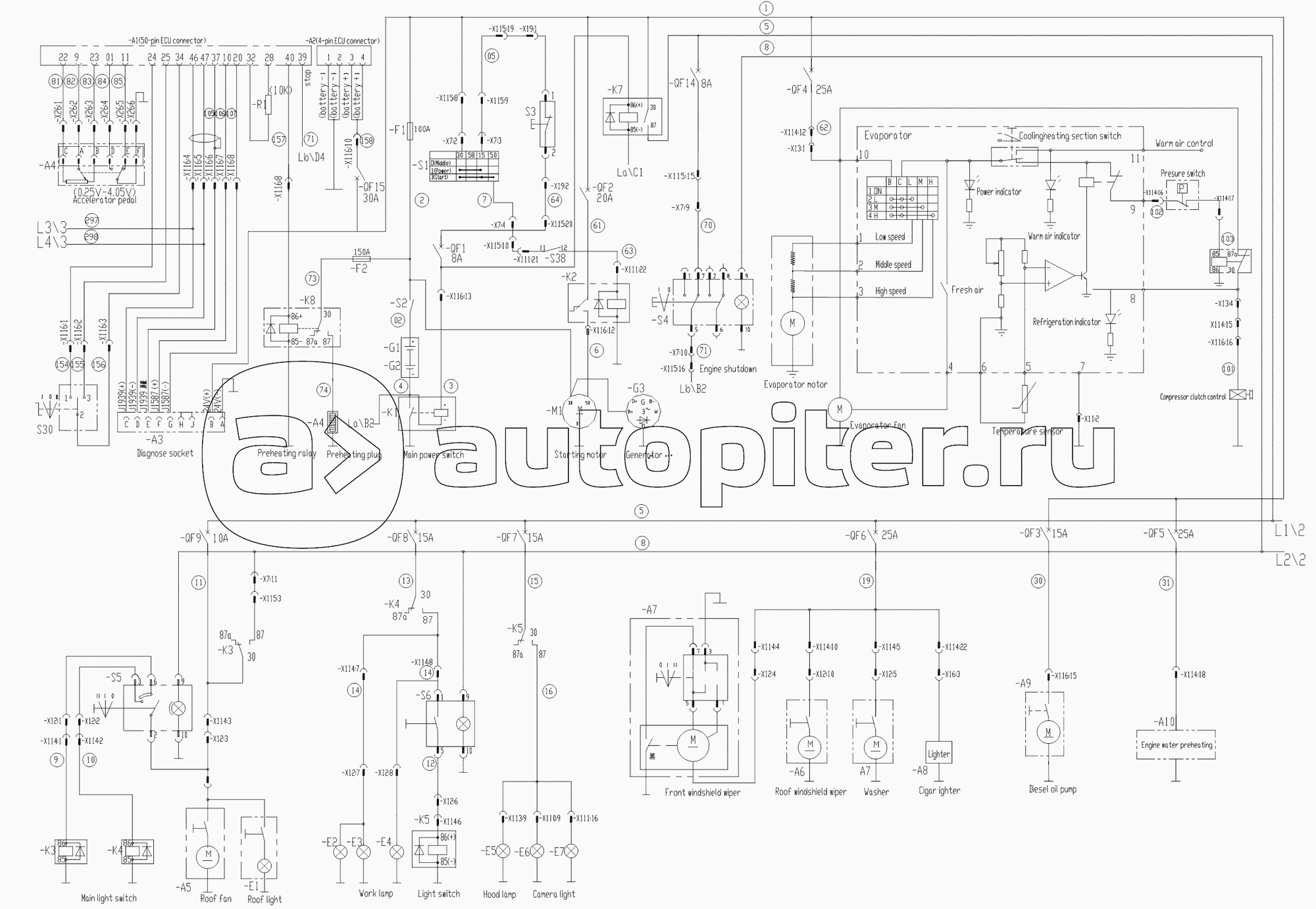 ELECTRICAL SYSTEM DIAGRAM D00663116100001010Y