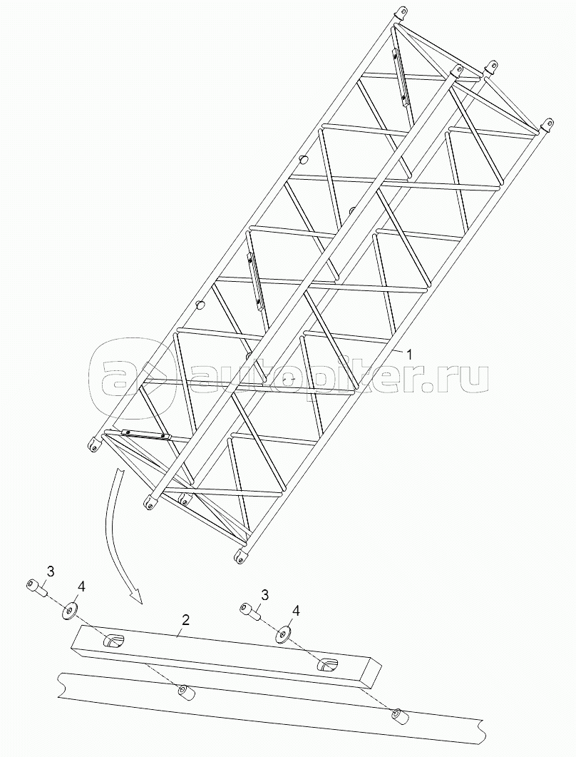 6M MAIN BOOM INTERMEDIATE SECTION ASSY. D00663110101000000Y