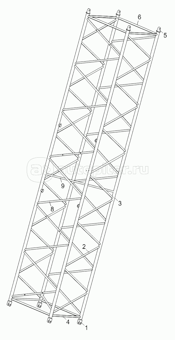 9M MAIN BOOM INTERMEDIATE SECTION WELDED D00663110101210000Y