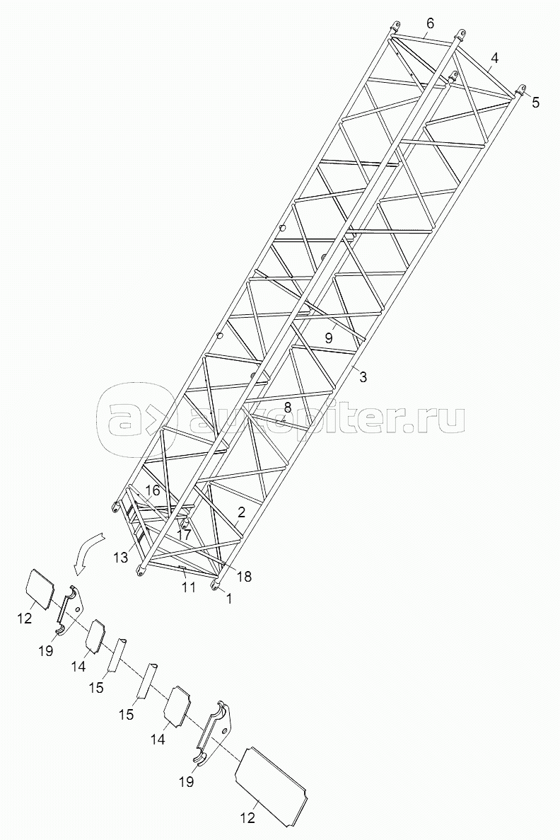 9M MAIN BOOM INTERMEDIATE SECTION A WELDED D00663110100610000Y