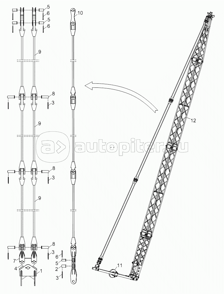 FIXED JIB FRONT GUY LINES D00663115400600000Y