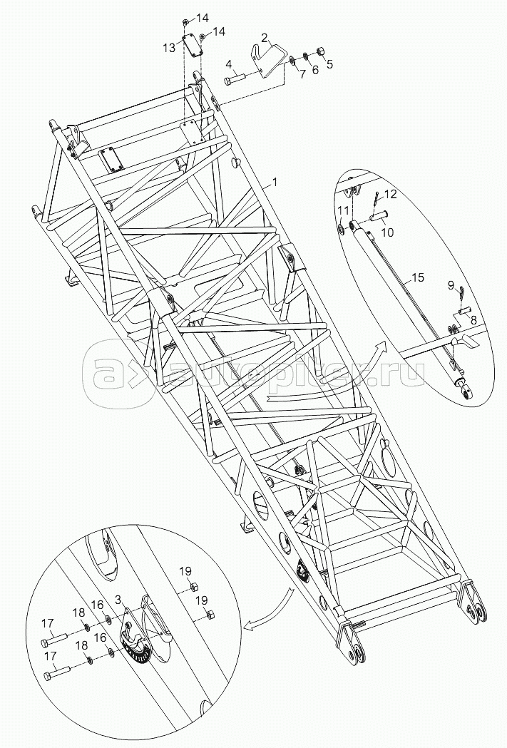 MAIN BOOM PIVOT SECTION ASSY. D00663110100400000Y