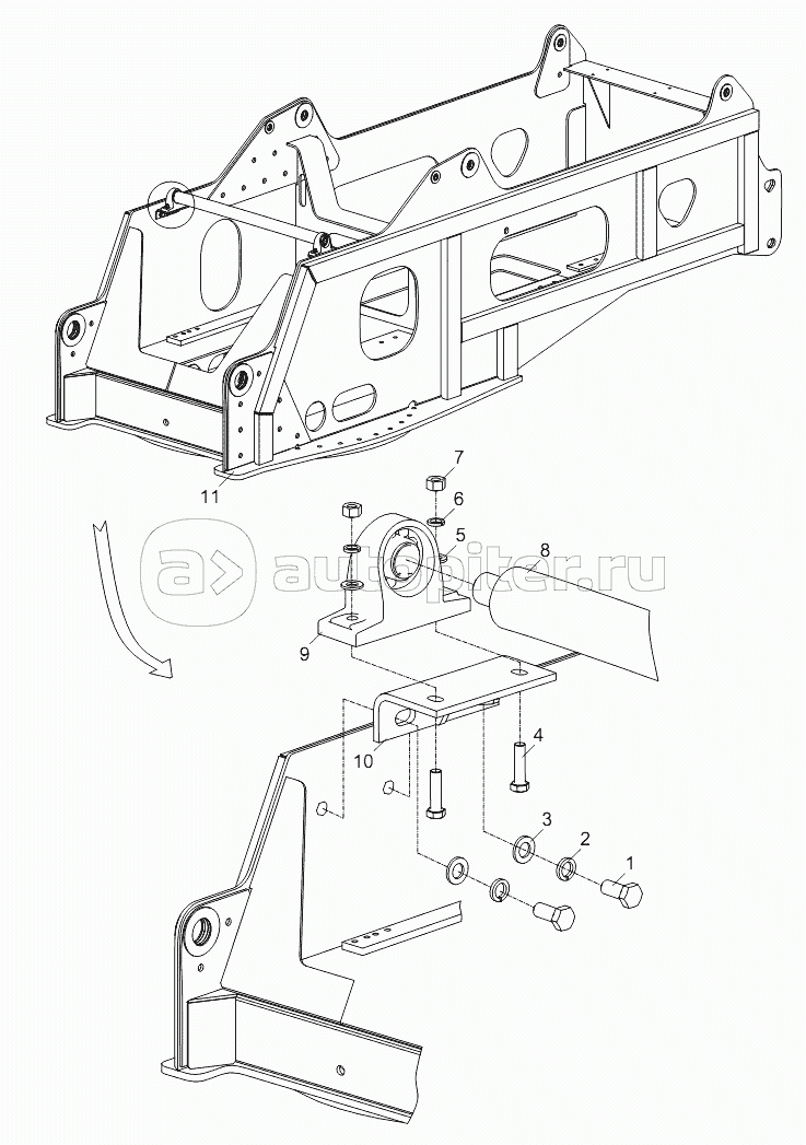 ROPE SUPPORT INSTALLATION OF SLEWING TABLE FRONT SECTION D00663114701600000Y