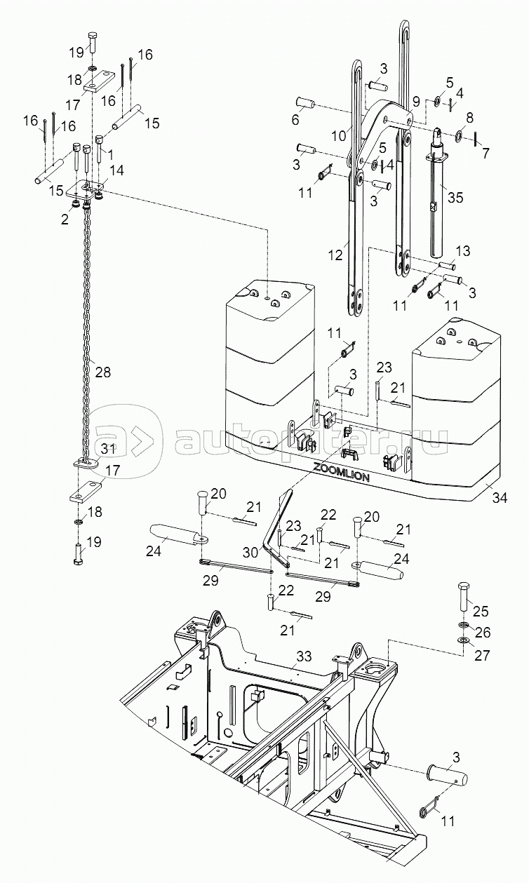 COUNTERWEIGHT ASSEMBLY D00663114900000000Y