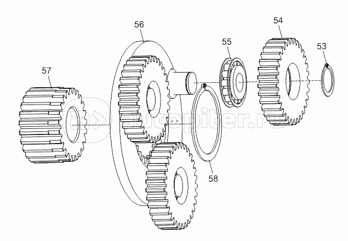 WINCH REDUCER (PRIMARY PLANET CARRIER ASSY.) D1030201281_100014Y