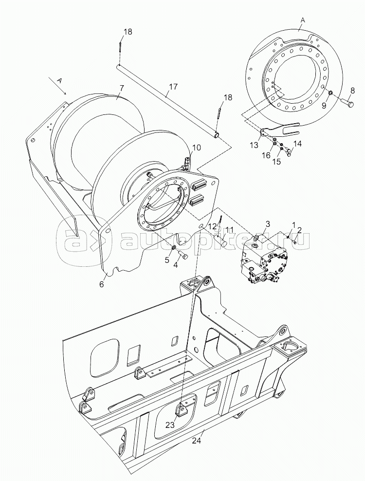 WINCH WITH FREE-FALL FUNCTION D00663113501410001Y