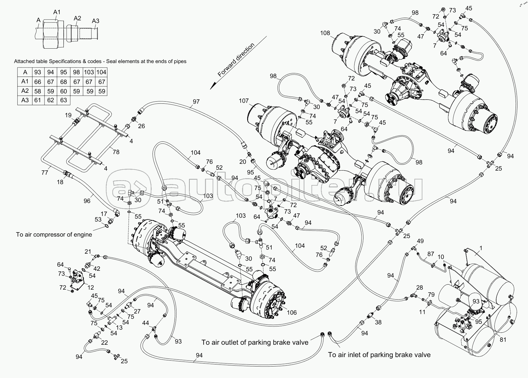 AIR BRAKE SYSTEM (EMERGENCY BRAKE) D00672303500000002Y
